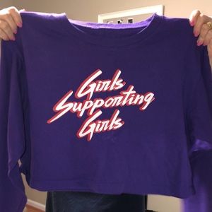 Girls supporting girls crop long sleeve